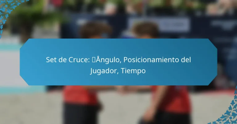 Set de Cruce: Ángulo, Posicionamiento del Jugador, Tiempo